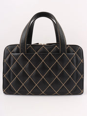2003 Wild Stitch CC Mark Plate Handbag Black