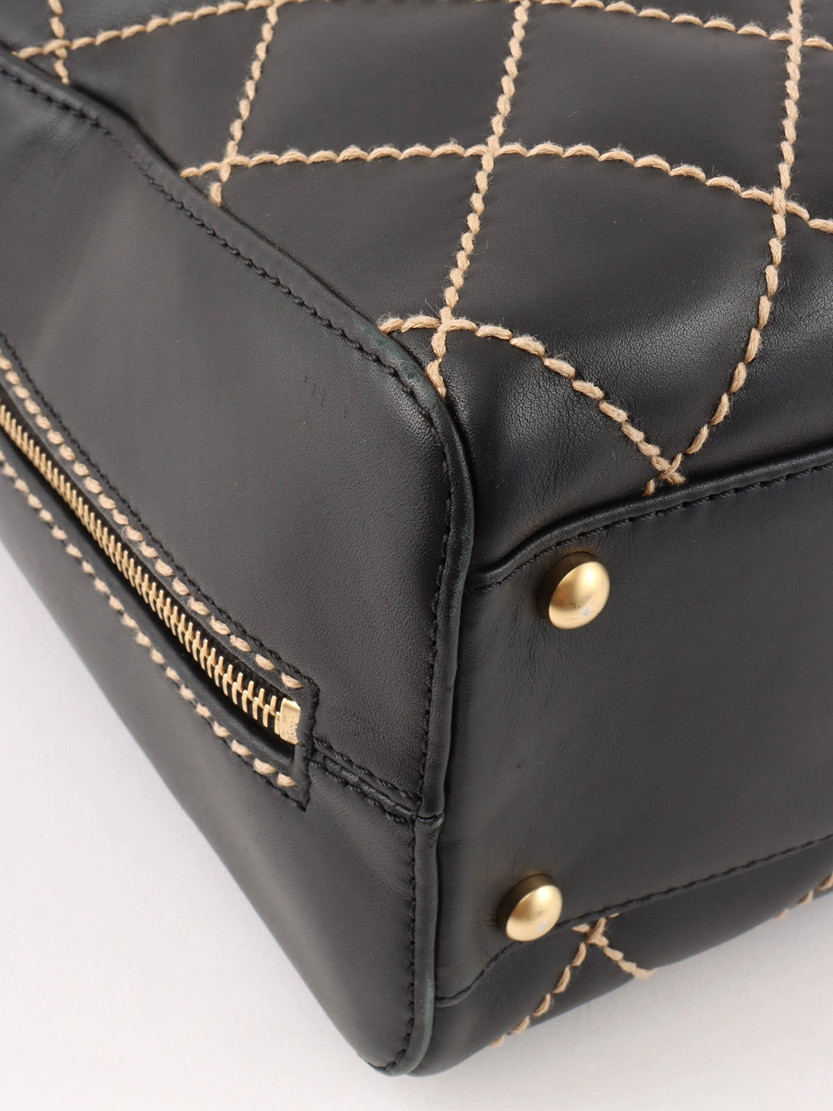 2003 Wild Stitch CC Mark Plate Handbag Black