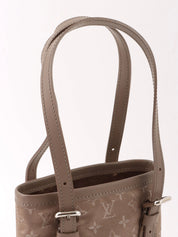 2001 Satin Monogram Little Bucket Greige