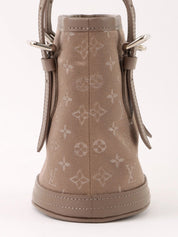 2001 Satin Monogram Little Bucket Greige