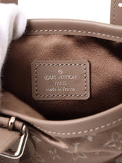 2001 Satin Monogram Little Bucket Greige