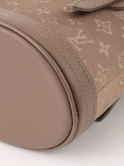 2001 Satin Monogram Little Bucket Greige