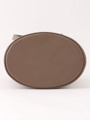 2001 Satin Monogram Little Bucket Greige