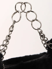 2001年頃製　ラパンファーCCマークチャームチェーンハンドバッグ　ブラック