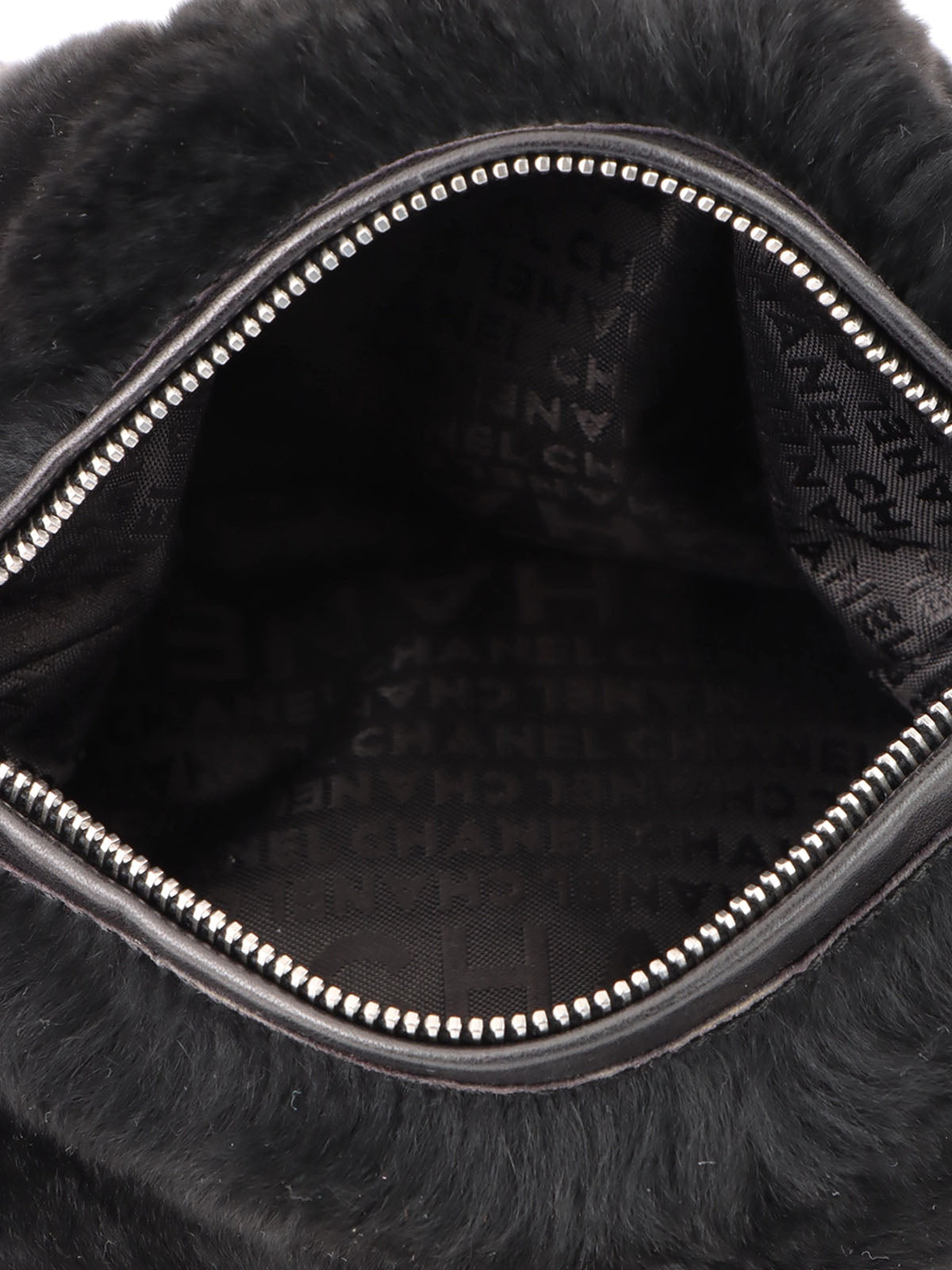 2001年頃製　ラパンファーCCマークチャームチェーンハンドバッグ　ブラック