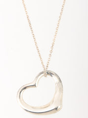 925オープンハートネックレス　シルバー