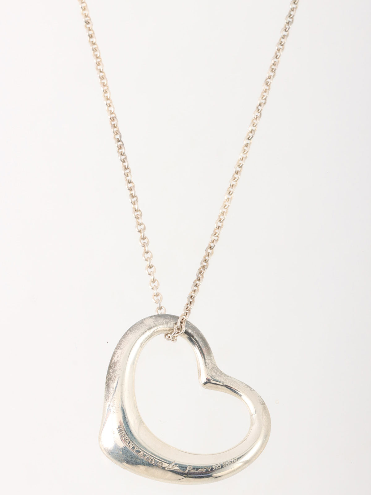 925 Open Heart Necklace Silver
