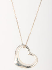 925 Open Heart Necklace Silver