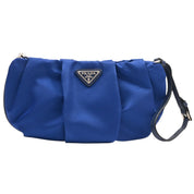 Logo Plate Strap Pouch Blue
