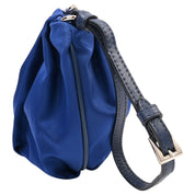 Logo Plate Strap Pouch Blue