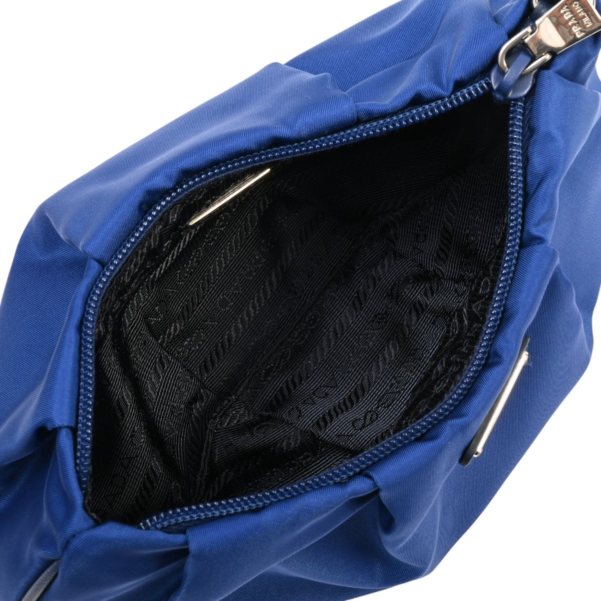 Logo Plate Strap Pouch Blue