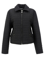 Nylon Medusa Zip-Up Jacket in Black