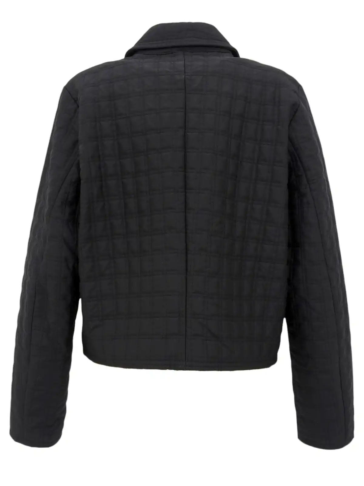 Nylon Medusa Zip-Up Jacket in Black