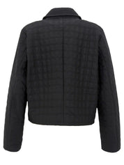 Nylon Medusa Zip-Up Jacket in Black