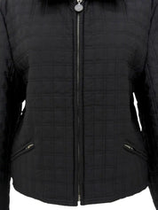 Nylon Medusa Zip-Up Jacket in Black