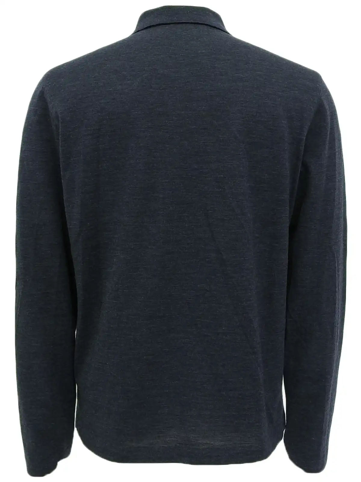 Gancini Embroidered Long Sleeve Knit Top in Navy