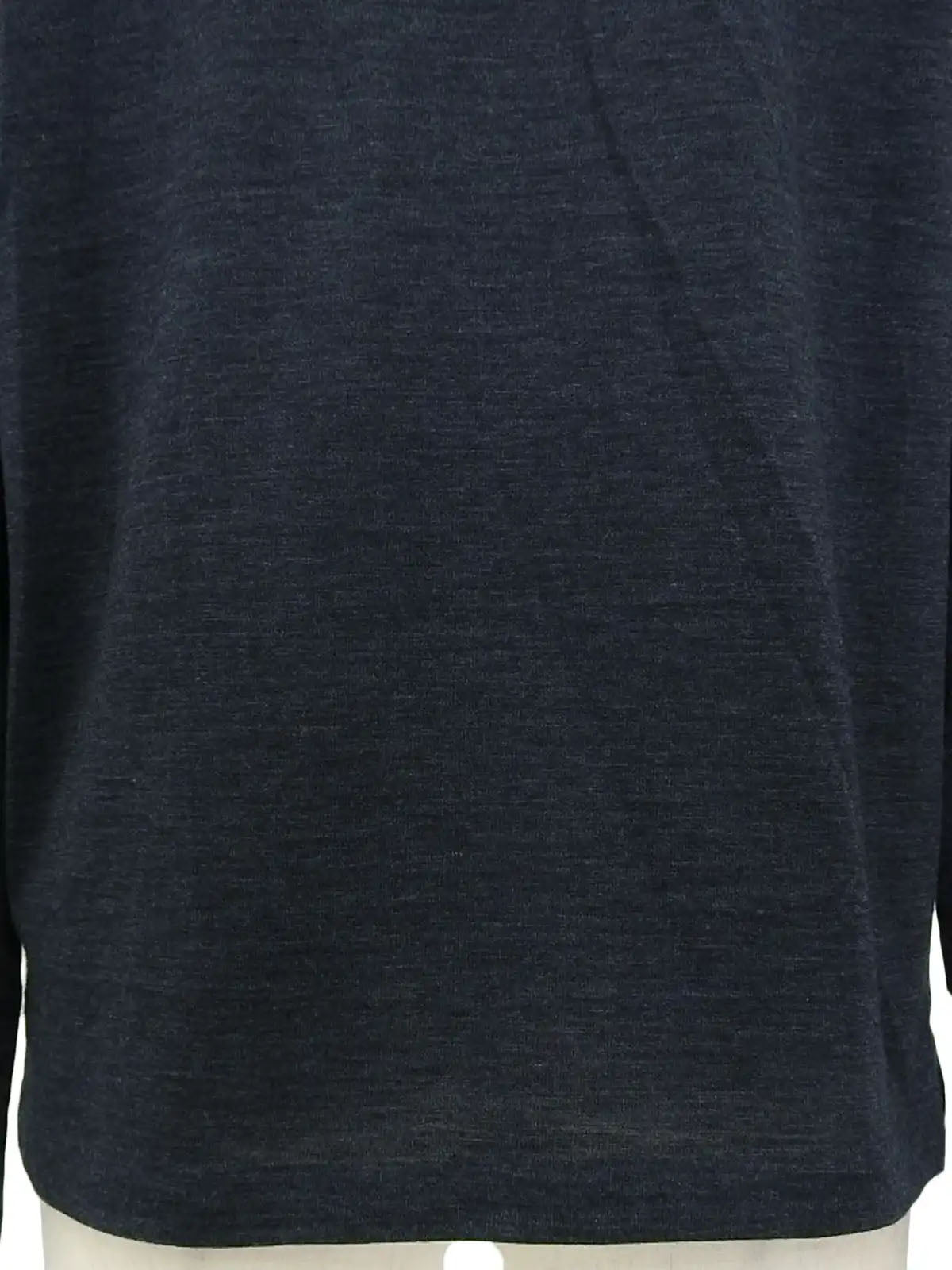 Gancini Embroidered Long Sleeve Knit Top in Navy