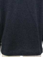 Gancini Embroidered Long Sleeve Knit Top in Navy