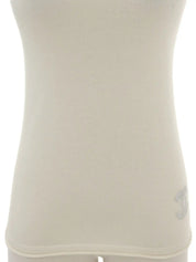 2009 Cashmere Sequin CC Mark Sleeveless Turtleneck Knit Top, Ivory