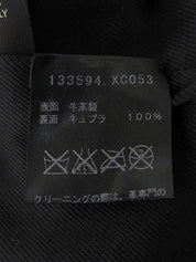 スエードロゴボタンジャケット　ブラック