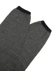 ロゴ刺繍ロングスリーブポロシャツ　ネイビー／ホワイト