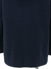 Navy Logo Button Hooded Coat