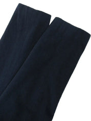 Navy Logo Button Hooded Coat
