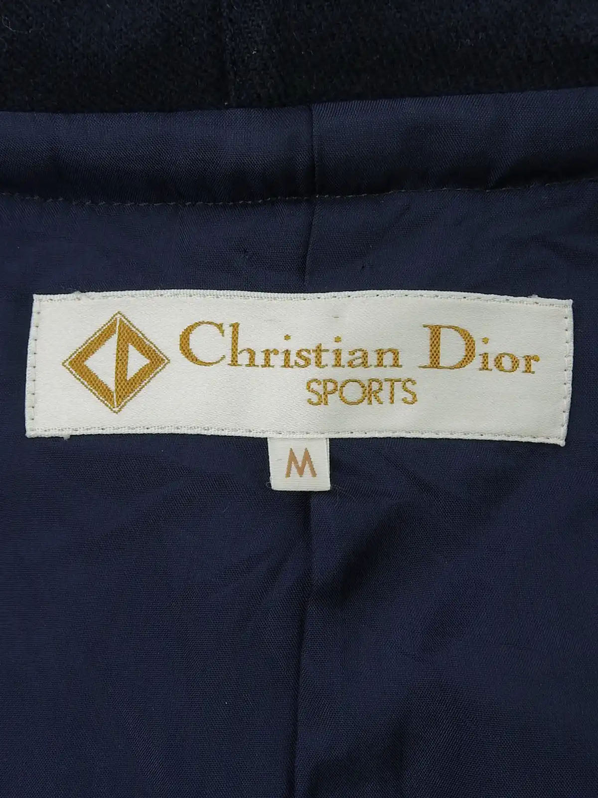 Navy Logo Button Hooded Coat