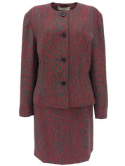 Wool design pattern set in red/dark brown