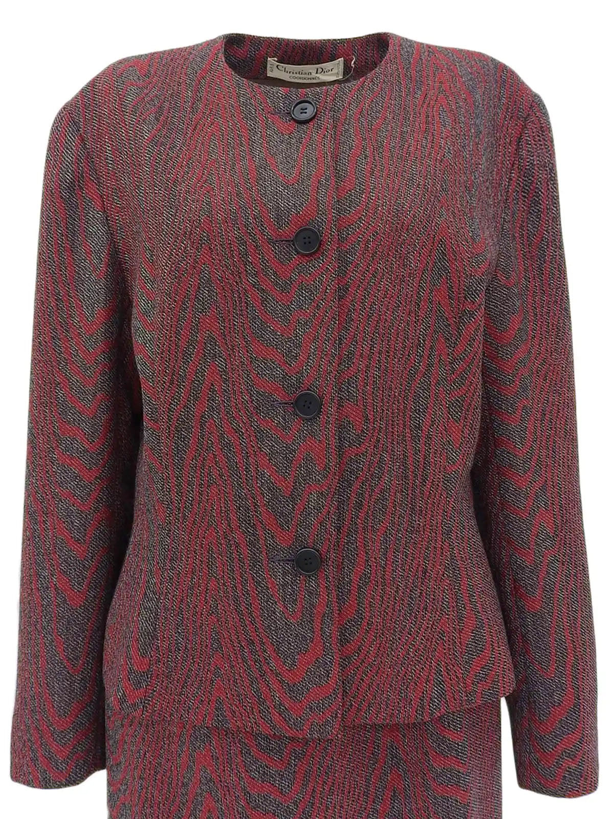 Wool design pattern set in red/dark brown
