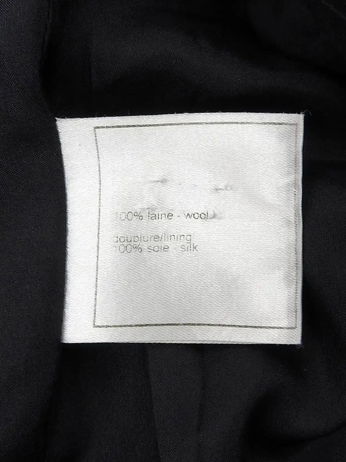 Wool CC Mark Plate Zip-Up Jacket in Black