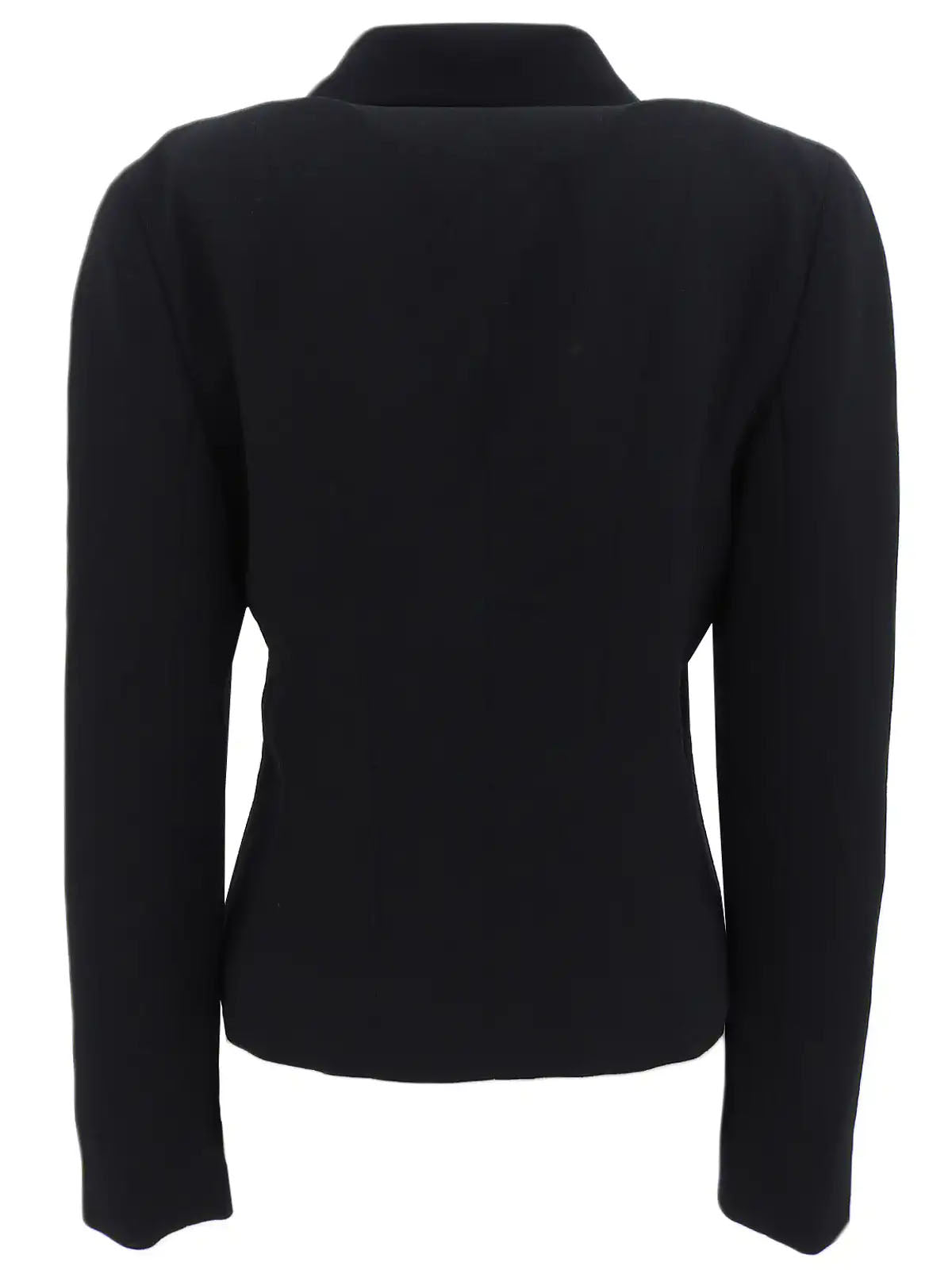 Wool CC Mark Plate Zip-Up Jacket in Black