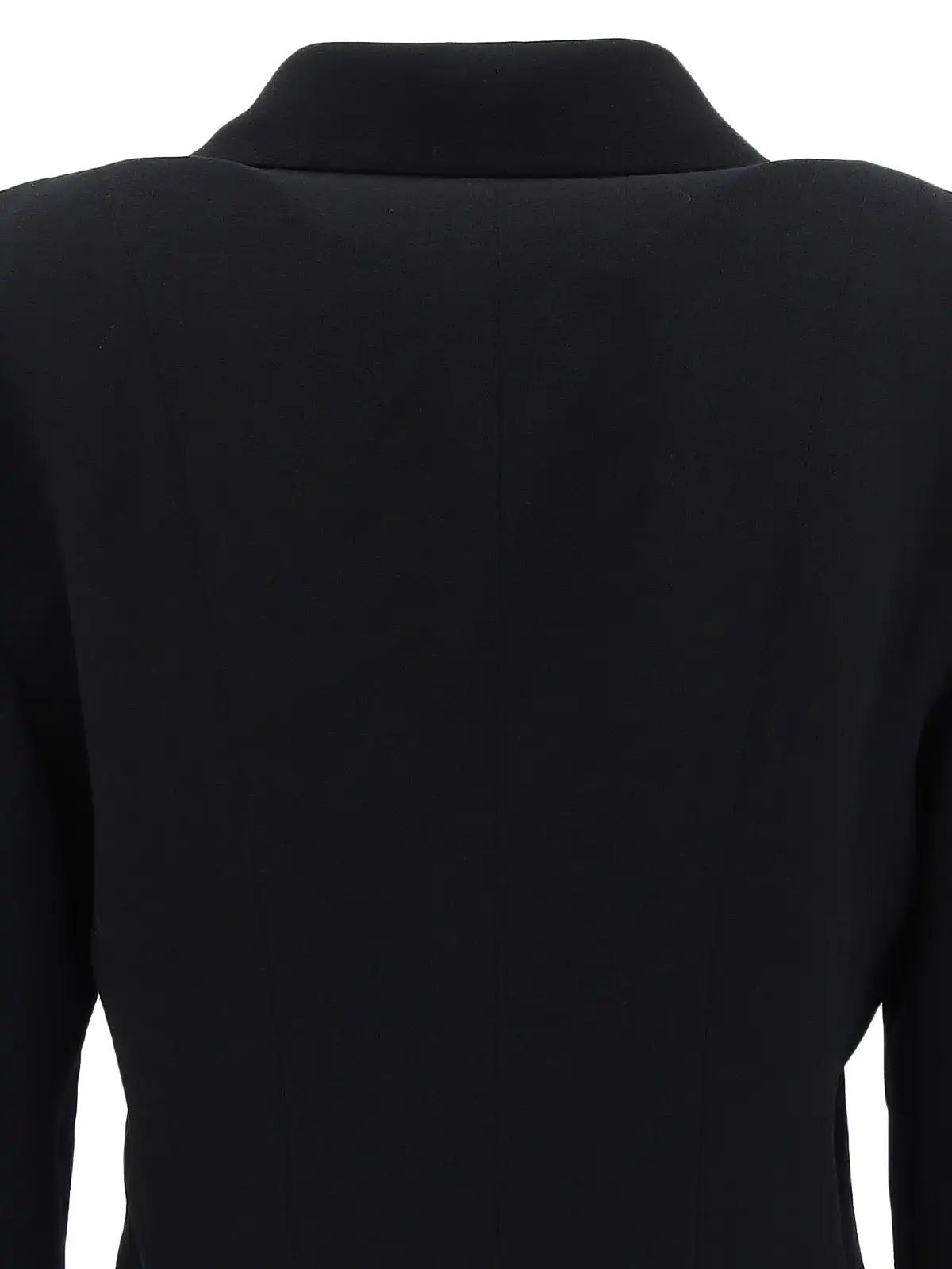 Wool CC Mark Plate Zip-Up Jacket in Black