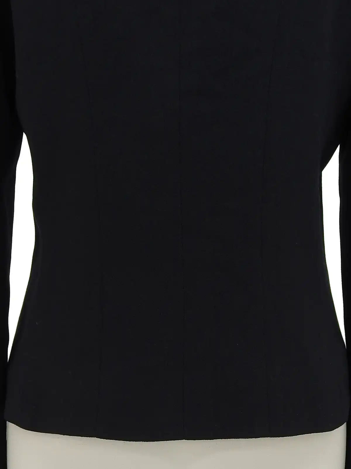 Wool CC Mark Plate Zip-Up Jacket in Black