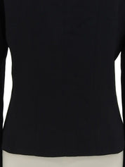 Wool CC Mark Plate Zip-Up Jacket in Black