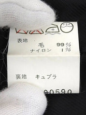 デザインボタンノーカラージャケット　ブラック