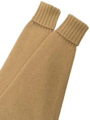 Logo Button Cardigan in Beige