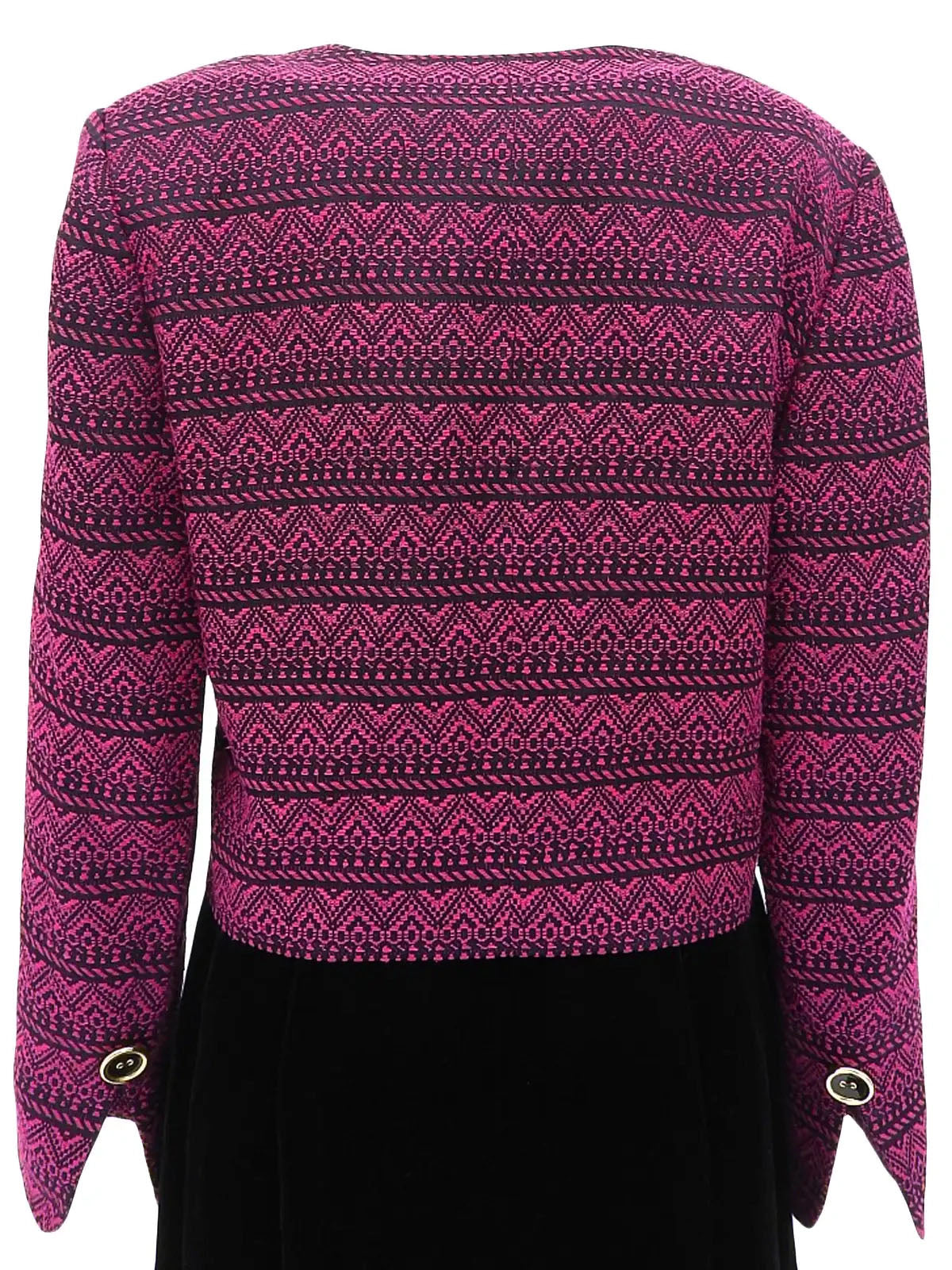 Velour combination design pattern set in fuchsia pink and black