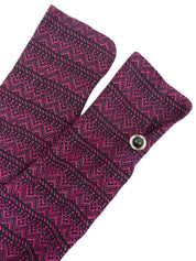 Velour combination design pattern set in fuchsia pink and black
