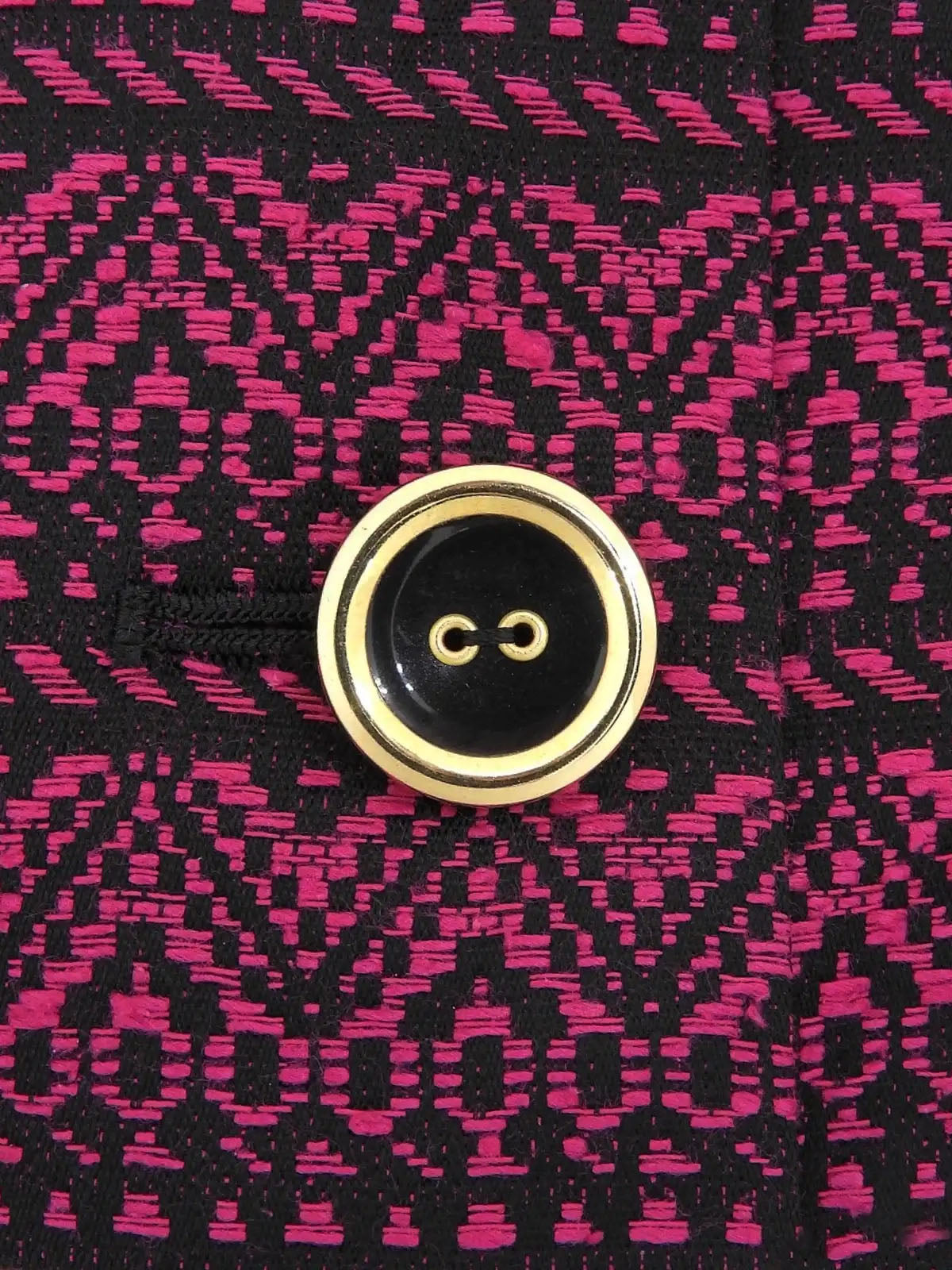 Velour combination design pattern set in fuchsia pink and black