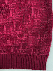 Trotter Pattern Knit Cardigan in Dahlia Purple