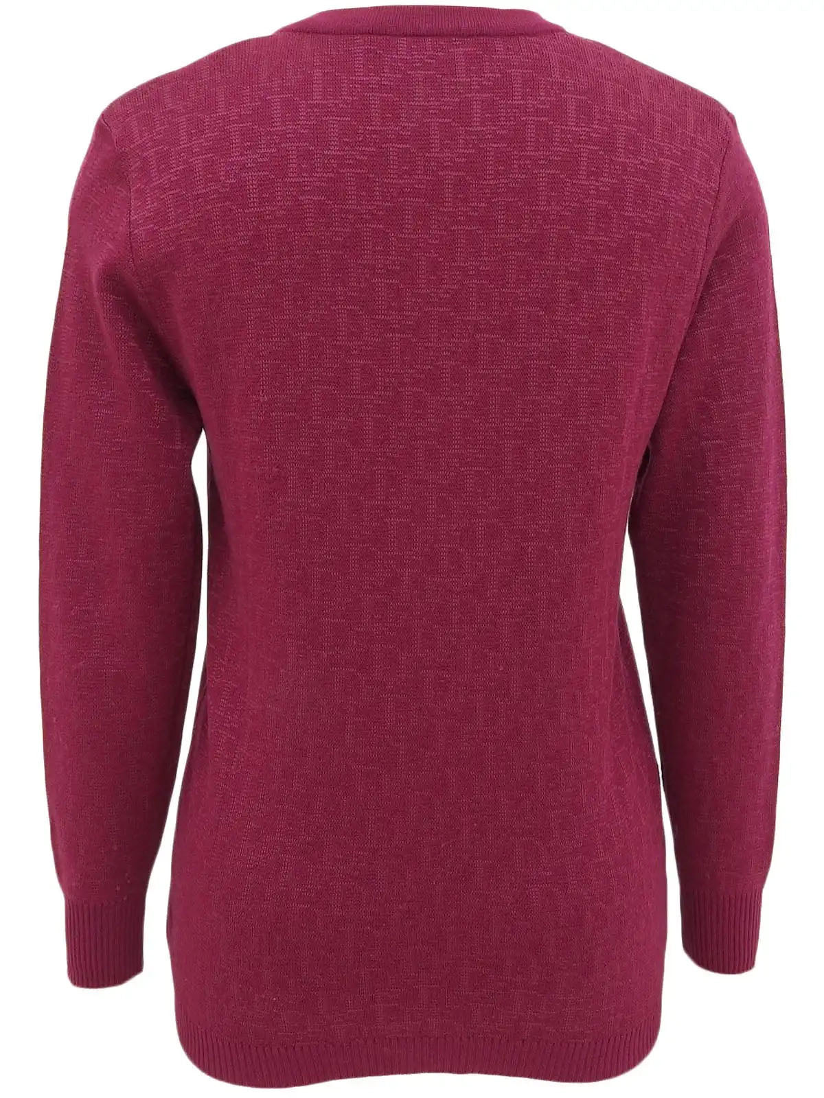 Trotter Pattern Knit Cardigan in Dahlia Purple