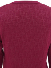 Trotter Pattern Knit Cardigan in Dahlia Purple