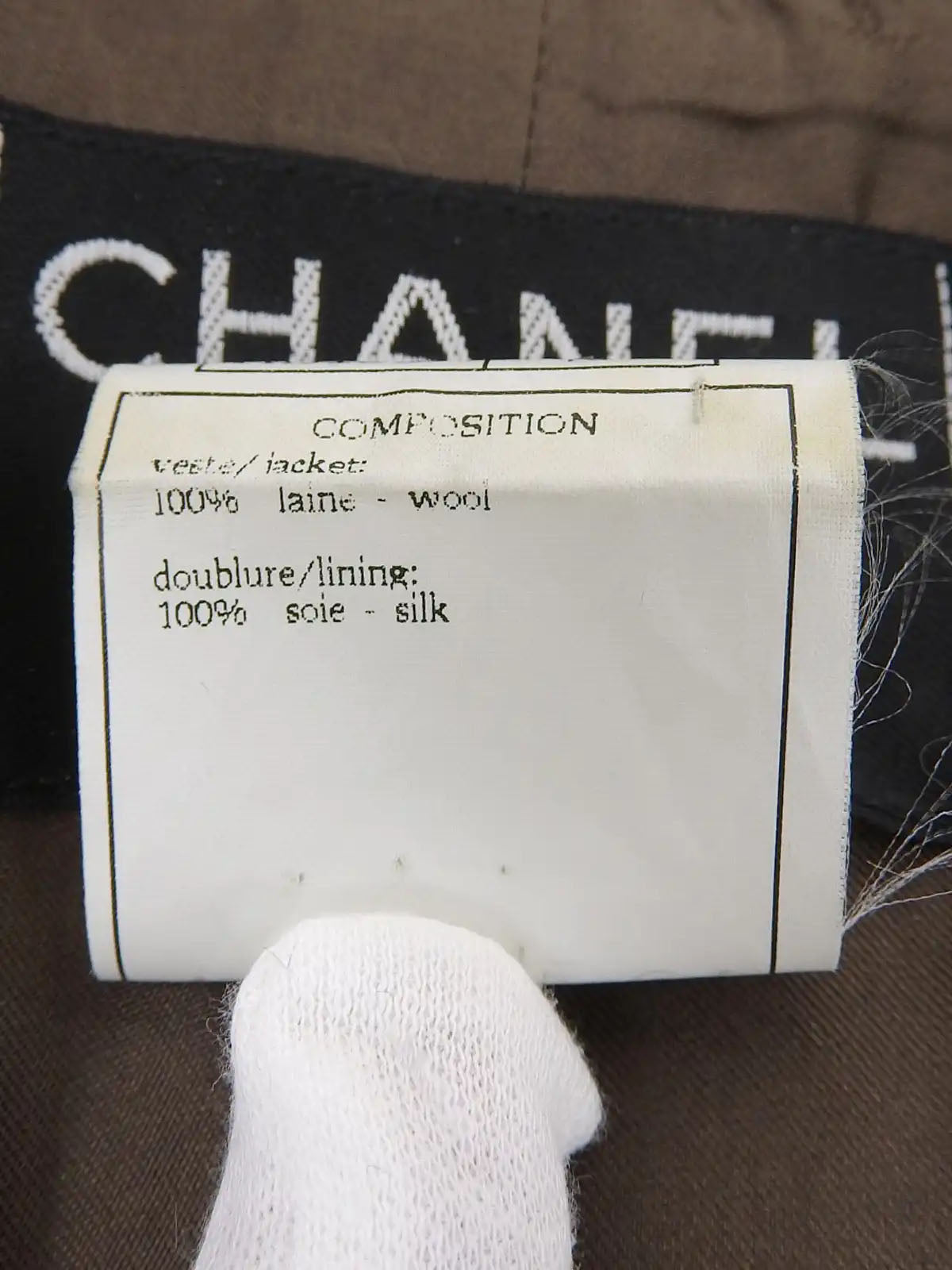 1996 Wool CC Mark Button Double-Breasted Jacket Brown