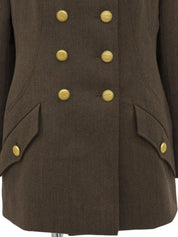 1996 Wool CC Mark Button Double-Breasted Jacket Brown