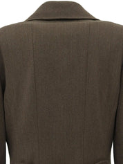 1996 Wool CC Mark Button Double-Breasted Jacket Brown