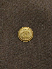 1996 Wool CC Mark Button Double-Breasted Jacket Brown