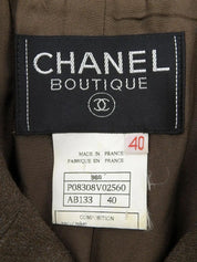 1996 Wool CC Mark Button Double-Breasted Jacket Brown
