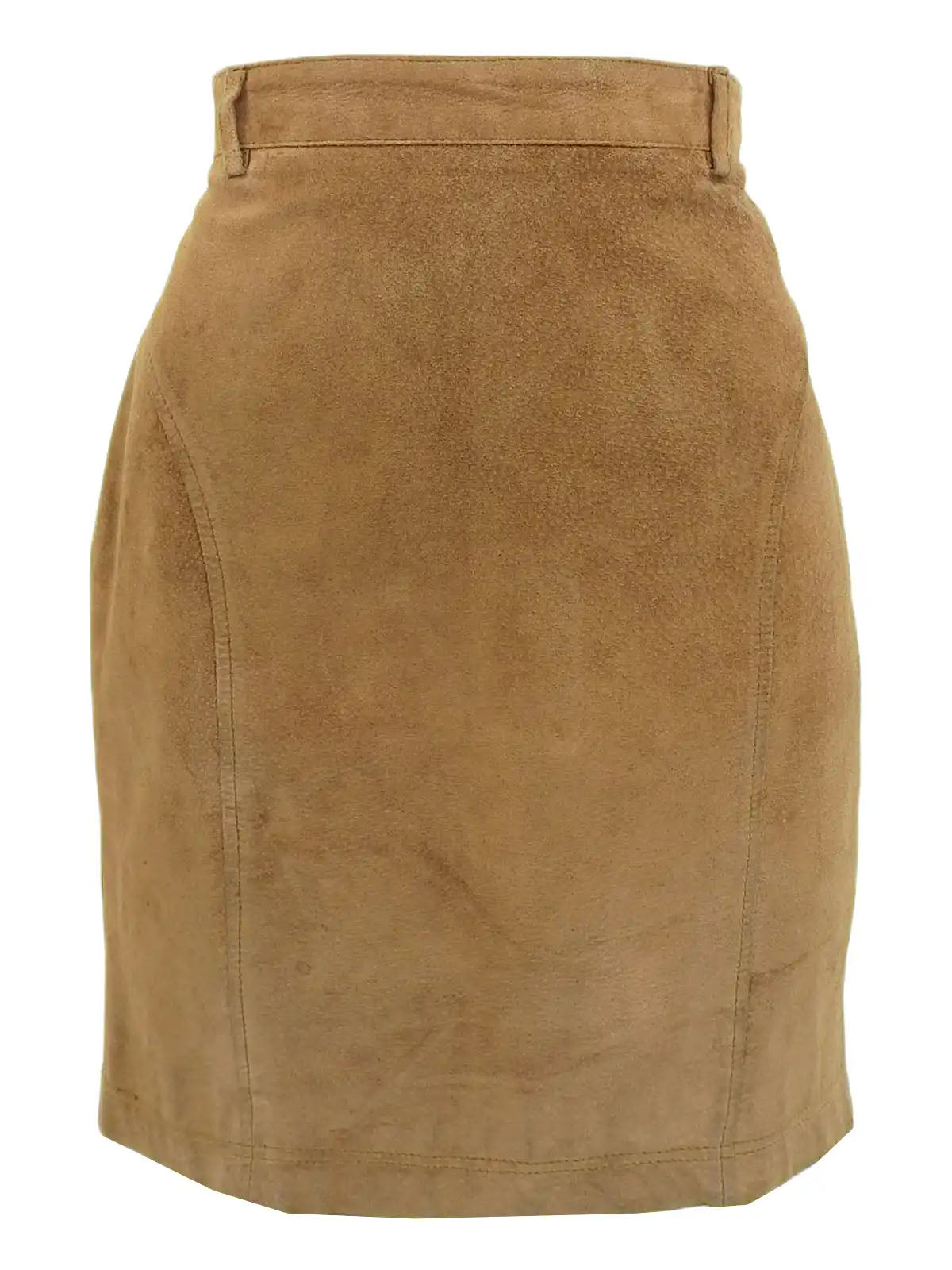 Brown leather skirt