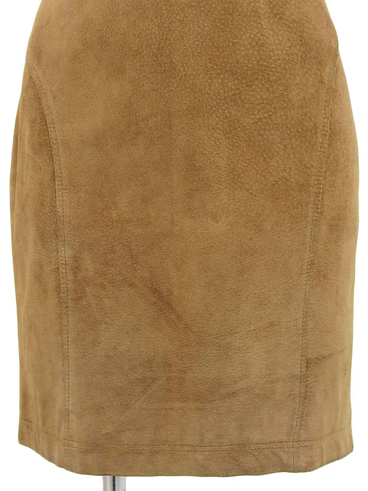 Brown leather skirt